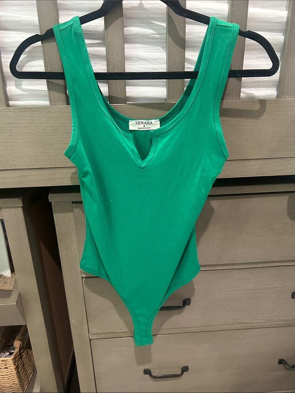 Zenana Outfitters Bright Green Sleeveless One-Piece Bodysuit
